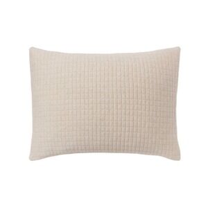 Threshold King Jersey Quilted Pillow Sham Oatmeal Heather Beige Cotton 20x36